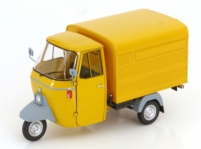 PIAGGIO Ape P501 Van Closed (1979) - Con Vetrina - With Showcase, Giallo Texas - Yellow