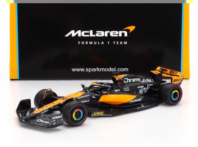 McLAREN F1 Mcl60 Team Mclaren №81 Las Vegas Gp (2023) Oscar Piastri, Orange Blue Black