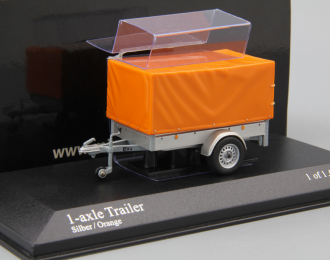 1-axle Trailer w/ cavas, silver / orange