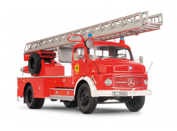 MERCEDES-BENZ DL322 Fire Truck Metz DL22, red