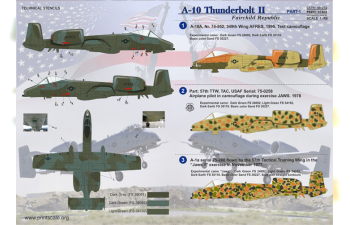 NEW A-10 Thunderbolt II Part 1 Wet decal