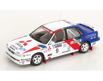 MITSUBISHI Galant Vr-4 Team Mitsubishi Ralliart Europe №9 2nd Rac Rally (1990) Kenneth Eriksson - Staffan Parmander, White Blue Red
