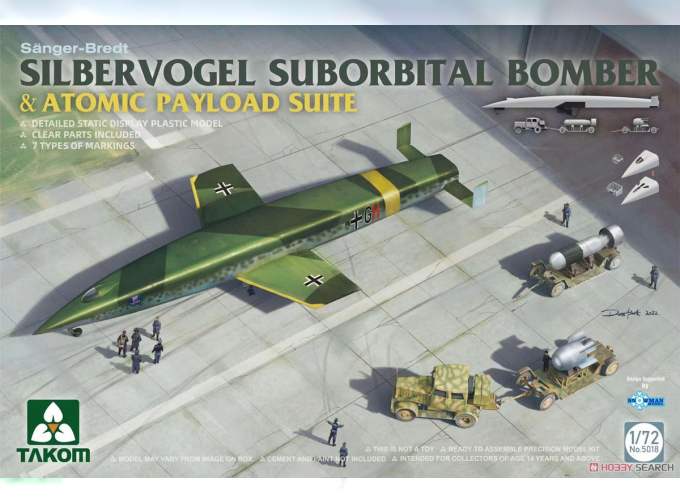 Сборная модель Sanger-Bredt Silbervogel Suborbital Bomber