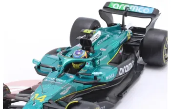 ASTON MARTIN  AMR 25 №14 Formula 1 Fernando Alonso with helmet (2025), black/silver/turquoise