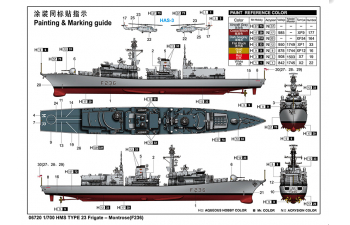 Сборная модель Британскийфрегат HMS TYPE 23 Frigate – Montrose(F236)