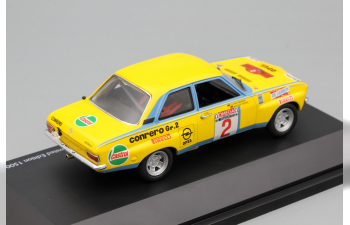 OPEL Ascona A «Conrero» №2 Elba rally (Walter Rohrl - J.Berger) 1975, yellow / blue