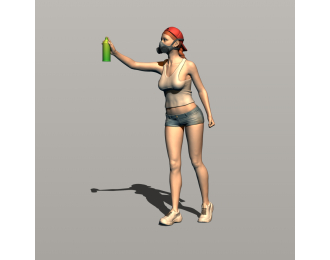 Фигура Граффити 5 (масштаб 1:24) , окрашенная