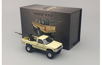 TOYOTA Hilux Single Cab 4WD (RN80) with Machine Gun, sand