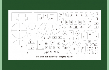 Сборная модель американский тяжёлый бомбардировщик US B-24J Liberator