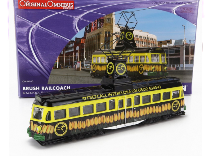 TRAM Brush Railcoach Blackpool Transport Interflora (1970), Yellow Black