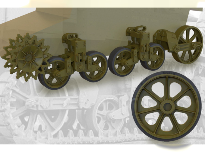 Набор для сборки подвески американского легкого танка M3 / M3A1 / M5