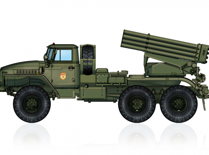 Сборная модель РСЗО Russian BM-21 Grad Multiple Rocket Launcher