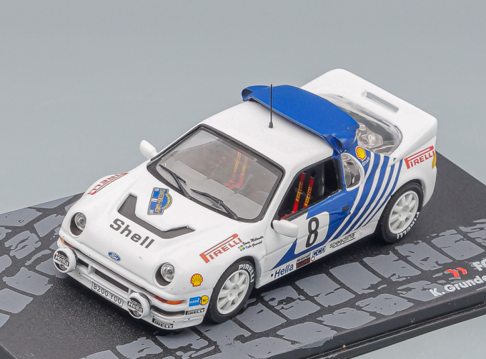 FORD RS200 #8 K.Grundel - B.Melander, white / blue