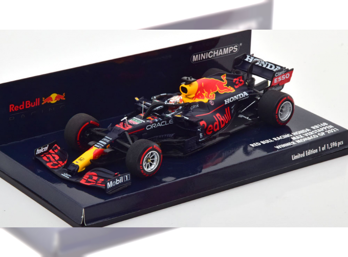 RED BULL Honda RB16B Winner GP Monaco World Champion, Verstappen (2021)