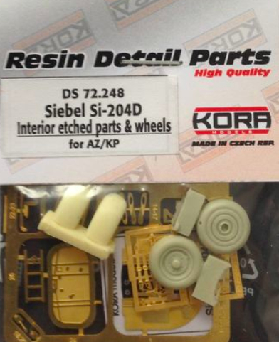 Фототравление Детали интерьера Siebel Si-204D (+смоляные колеса)
