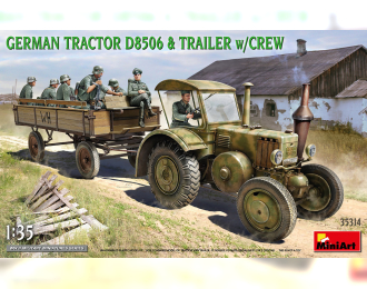 Сборная модель Немецкий трактор D8506 с прицепом, перевозящий пехотинцев