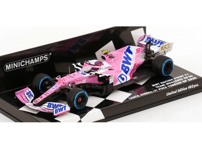 MERCEDES-BENZ BWT F1 Rp20 Team Sportpesa Racing Point №18 Pole Position Turkish Gp (2020) Lance Stroll, Matt Pink Blue