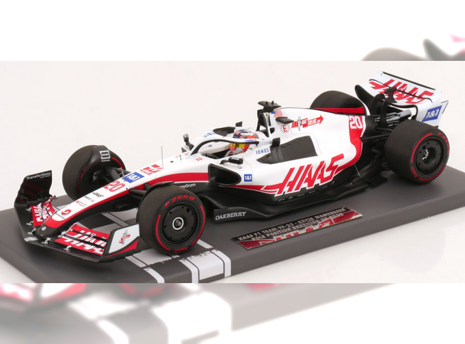 HAAS F1 Vf-22 Team Haas №20 Pole Position Brazilian Gp (2022) Kevin Magnussen, White Black Red