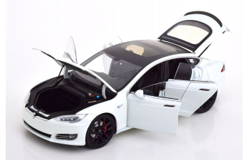 TESLA Model S P100D (2016), white-metallic