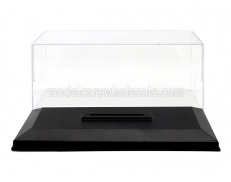 VETRINA DISPLAY BOX Box For 1/43 Base In Plastica Nera - Plastic Base Black - Lungh.length Cm 15.0 X Largh.width Cm 7.7 X Alt.height Cm 6.4 (altezza Interna Interior Height Cm 5.0), Plastic Display