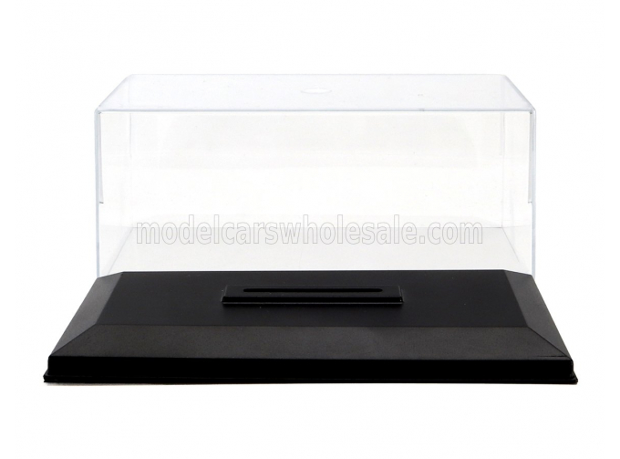 VETRINA DISPLAY BOX Box For 1/43 Base In Plastica Nera - Plastic Base Black - Lungh.length Cm 15.0 X Largh.width Cm 7.7 X Alt.height Cm 6.4 (altezza Interna Interior Height Cm 5.0), Plastic Display