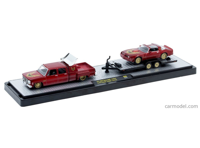 GMC - SIERRA 3500 CUSTOM PICK-UP 1977 WITH TRAILER AND PONTIAC FIREBIRD TRANS AM 1977