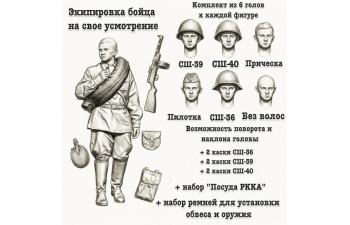 Фигурки Набор "Пыль сапог", комплект #1 - в сапогах 1941-1943 (не окрашеные)