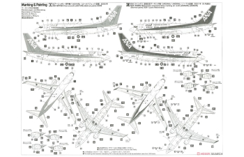 Сборная модель ANA Boeing 737-700, 2005 - 2021 (2x)