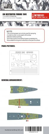 Маска окрасочная IJN Destroyer Fubuki 1941