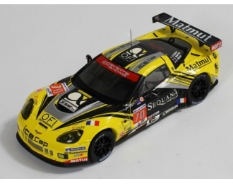 CHEVROLET CORVETTE C6 ZR1, 70 BELLOC-BOURRET-GIBON 24H LEMANS 2012, yellow