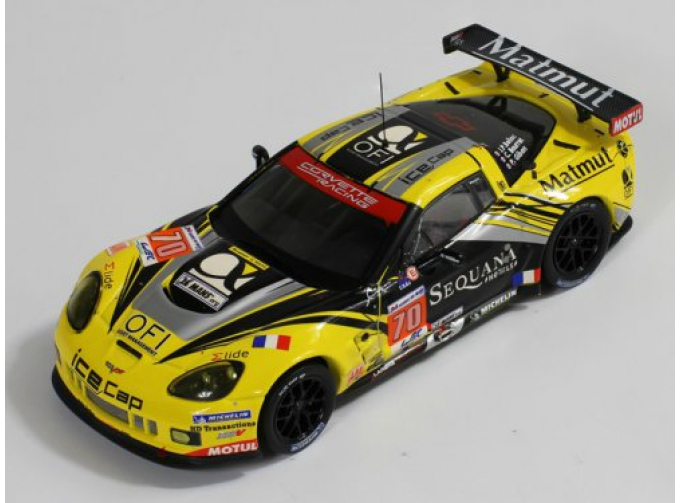 CHEVROLET CORVETTE C6 ZR1, 70 BELLOC-BOURRET-GIBON 24H LEMANS 2012, yellow