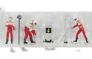 FIGURES F1 Pit-stop Toyota 2002 Jack Set - Figures, White Red