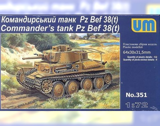 Сборная модель Немецкий командирский танк Pz Bef 38(t)