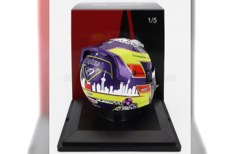 BELL HELMET F1 Casco Helmet Alfa Romeo C43 Team Stake N24 Season (2023) Guanyu Zhou, Yellow Bordeaux