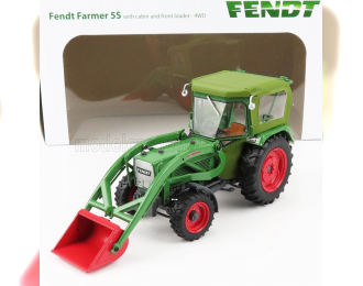 FENDT Farmer 5s 4wd Tractor With Front Loader (1975), Green Red