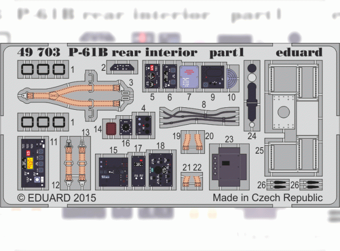 Фототравление для P-61B rear interior S. A.