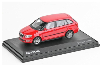 SKODA Fabia 2 Facelift Combi New logo (2010), red