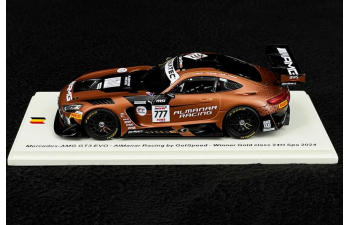 MERCEDES-BENZ Amg Gt3 Evo 6.2l V8 Team Almanar Getspeed Racing №777 Winner Gold Class 24h Spa (2024) Al Faisal Al Zubair - Dominik Baumann - Philip Ellis - Mikael Grenier, Brown Black