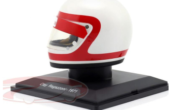 HELMET F1 Casco Helmet Clay Regazzoni Team Scuderia Ferrari Sefac 312b2 Season (1971), White Red