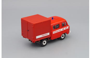 УАЗ 39094 Фермер с будкой Пожарная охрана, красный