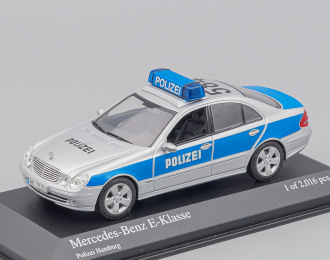MERCEDES-BENZ E-Class Hamburg Police W211 (2002), silver / blue