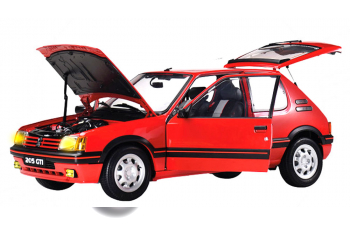 Сборная модель PEUGEOT 205 1.9 GTI KIT with 720 parts, mit Beleuchtung und Soundfunktion, red