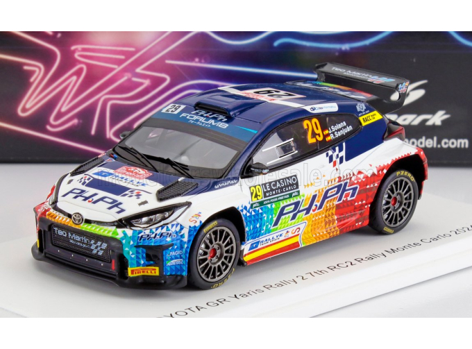 TOYOTA Yaris Gr Rally2 Team №29 7th Rc2 Rally Montecarlo (2024) Jan Solans - Rodrigo Sanjuan De Eusebio, White Black