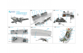 3D Декаль интерьера кабины Blackburn Buccaneer S.2C (Airfix)