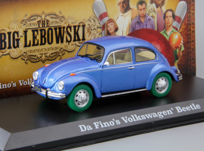 VOLKSWAGEN Beetle 1980 машина Да Фино (из к/ф "Большой Лебовски"), blue (Greenlight!)