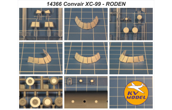 Маска окрасочная Convair XC-99 (RODEN #351) + маски на диски и колеса