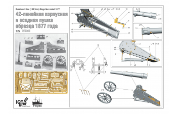 Сборная модель Russian 42-line (106,7mm) siege gun model 1877