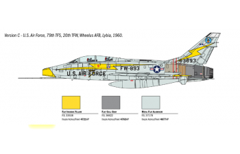 Сборная модель Самолет F-100F SUPER SABRE