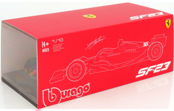 FERRARI F1 Sf-23 Team Scuderia Ferrari N 16 Season 2023 Charles Leclerc - Con Vetrina - With Showcase - Exclusive Carmodel, Red Black