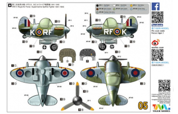 Сборная модель Supermarine Spitfire Fighter